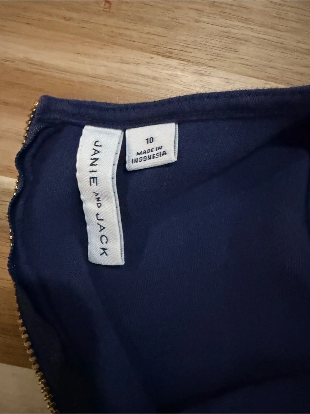 Janie and Jack 100% Cotton girls navy top size 10